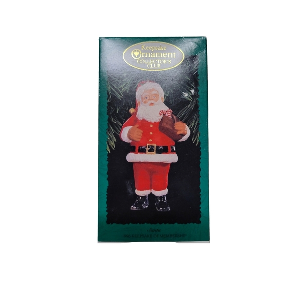 Vintage 1996 Hallmark Keepsake Ornament Collectors Club Santa 5"T - Picture 4 of 5